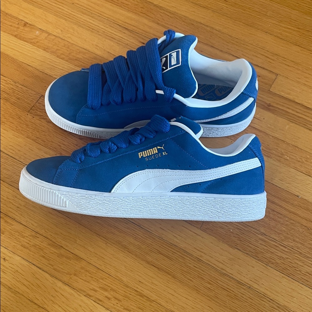 Puma Royal Blue Sneakers with White Trim